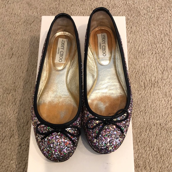 Jimmy choo rainbow glitter flats - Picture 2 of 7